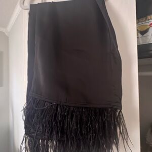 Elegant Black Feathered pants